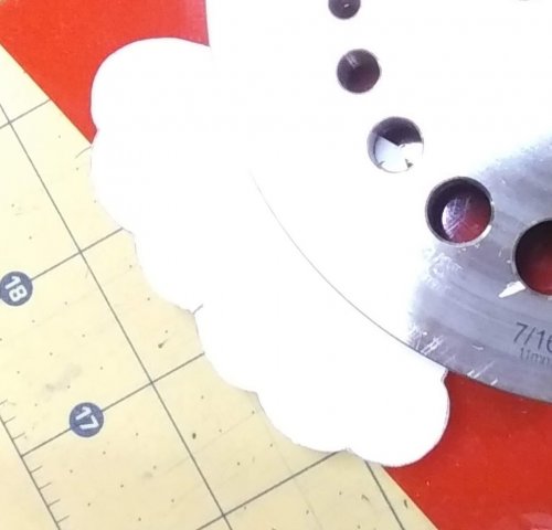 Judy Larson's Angel Ornament  - , Holiday Designs, Cutting, Cutting Tool, Cutters, Forging, Forging Jewelry, Jewelry Forging, How To Punch Holes, Hole Punching, Punch A Hole, Stamping, Stamps, Texturing, It is much easier to cut the small neck 